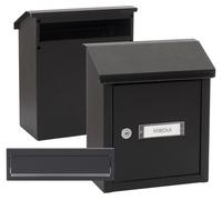 Boîtier de courrier encastré, en acier, format DIN A5, couleur noire