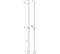Boitier de crémone à cylindre pour porte et fenêtre, 2 pts, hauteur 2300mm, blanc - THIRARD