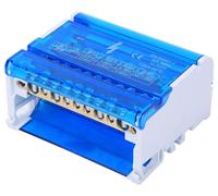 Boîtier de distribution avec bornes de terre, rail DIN, 4 niveaux, pour circuits monophasés