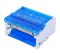 Boîtier de distribution de bornier 411 500V 125A Borniers de circuit de terre de génie électrique monophasé, Bloc Distribution Répartiteur Pour Rail DIN ou Tableau Electrique