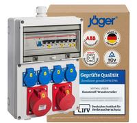 Boîtier de distribution électrique Würzburg, compatible CEE 32A/16A, 4 prises de 230V, indice de protection IP54