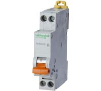 Boîtier de fusibles électronique -automatique des circuits - Protection contre les surintensités par disjoncteur thermomagnétique - 1P+N 20 A - Dimensions : 8 x 6,5 cm - Raccordement gris