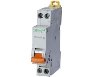 Boîtier de fusibles électronique -automatique des circuits - Protection contre les surintensités par disjoncteur thermomagnétique - 1P+N 20 A - Dimensions : 8 x 6,5 cm - Raccordement gris