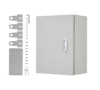 Boîtier de jonction électrique en acier résistant à l'eau et à la poussière NEMA 4x/IP67. Armoire avec serrure, plaque de montage et clés. Boîtier métallique durable pour rangement
