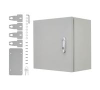 Boîtier de jonction électrique en acier résistant à l'eau et à la poussière NEMA 4x/IP67. Armoire avec serrure, plaque de montage et clés. Boîtier métallique durable pour rangement
