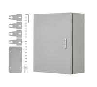 Boîtier de jonction électrique en acier résistant à l'eau et à la poussière NEMA 4x/IP67. Armoire avec serrure, plaque de montage et clés. Boîtier métallique durable pour rangement