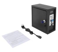 Boîtier de minuterie électronique - Fonctionnement par pièces de monnaie - 220 V - Réglage de 1 seconde à 90 minutes - Câble de 1,8 m - Pour machine à laver - Noir