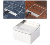 Boîtier de prises de courant encastré en acier inoxydable avec deux prises de courant, prise universelle pour le sol du bureau, AC250V 4000W
