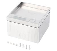 Boîtier de prises encastré en acier inoxydable avec deux prises, alimentation universelle pour bureau, 250 V CA, 4 000 W