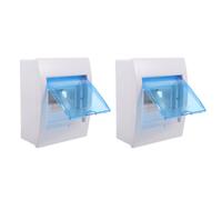 Boîtier de Protection de Distribution Électrique 2 Pièces | Couvercle Transparent, Montage Mural, pour Câblage et Disjoncteurs Miniatures, Usage Extérieur
