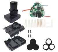 Boîtier de protection pour batteries au lithium 10,8 V 12 V avec circuit imprimé, matériau ABS solide pour outils électriques, avec bandes de nickel et vis, construction compacte