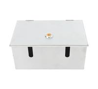 Boîtier de Protection pour Prise Murale 86 Type 2 Gang Verrouillable Acier | Acier Inoxydable Argenté, Installation Murale en Saillie, Verrou Intégré, Surface Lisse, pour Maison et Couloirs Industriels