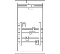 Boîtier de raccordement complet, 5x250A - Boîte d'entrée de câbles 5 pôles GAG136N