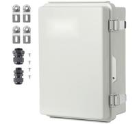 Boîtier de raccordement électrique - boîtier en plastique ABS 430 x 330 x 180 mm - fermeture en acier inoxydable - IP67 étanche à la poussière et à l'eau - projets électriques