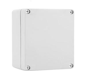 Boîtier de raccordement étanche pour l'extérieur, blanc, 17 x 17 x 10 cm, raccordement pour câble de rue, boîtier en saillie