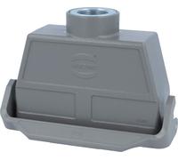 Boîtier de raccordement HARTING Han 24B haut, 1 sortie de câble droite M25, avec 1 bride longitudinale, raccord vissé M25, plage de serrage 9,0 mm