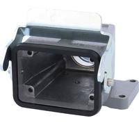 Boîtier de raccordement HARTING Han 6B haut, sortie de câble droite 1xM25, avec 1 bride longitudinale, raccord vissé M25, plage de serrage 9,0 mm