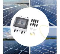 Boîtier de raccordement photovoltaïque - Boîtier de combinaison solaire - 25 A CC 1 000 V - IP65 étanche - IK10 résistant aux chocs - PC polycarbonate - Pour installation photovoltaïque - Noir/blanc