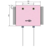 Boîtier de raccordement pour douche SANOOX, court, pour construction sèche, Mepla noir 16 mm, 350 mm, 1 pièce