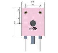 Boîtier de raccordement pour évier SANOOX, court, pour maçonnerie, FlowFit DA16, Polokal DN50, 1 pièce.