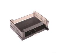 Boîtier de rail DIN 125 x 90 x 40 mm en plastique pour contrôle PLC - Couvercle transparent - Boîtier de projet électronique résistant aux intempéries - Adaptateur d'usine