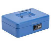 Boîtier de rangement avec serrure à combinaison numérique, environ 25,4 cm, de couleur bleue