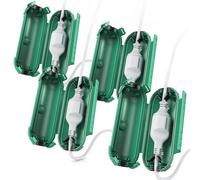 Boîtier de rangement pour câbles Brandson, boîtier de gestion des câbles, boîtier de protection pour rallonges, lot de 4, 210 mm x 85 mm, usage extérieur, IP44, vert