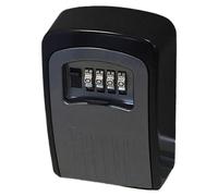Boîtier de sécurité avec clé, pour une fixation sécurisée, argent/noir