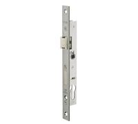 THIRARD - Boîtier de Serrure Encastrable à Cylindre pour Menuiserie Métallique - Axe 10.5 mm - Bouts Carrés - Inox - Coffre Acier Épaisseur 15 mm - Têtière Inox - Pêne Acier Nickelé - Gris