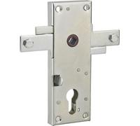 Boitier de serrure en applique à double entrée à fouillot pour garage basculante, 2pts latéraux, 55x155mm, carré 8mm - THIRARD