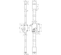 Boitier de serrure en applique Beluga à tirage pour porte d'entrée, droite, 3 pts, axe 45mm, blanc - THIRARD
