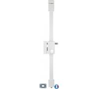 Boitier de serrure en applique Targa à tirage pour porte d'entrée, gauche, 3 pts, axe 45mm, blanc - THIRARD