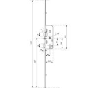 Boitier de serrure enc. Trimatic à cylindre pour porte bois, ajustable, axe 40mm, 3pts, G-18296-00-0-1 - FERCO by THIRARD