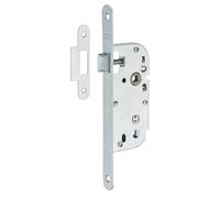 Boitier de Serrure Encastrable à Cylindre, pour Porte d'entrée, Axe Et Entraxe 55 mm, Bouts Ronds, Gâche Plate en Acier, Installation Facile, Verrouillage Efficace, Intimité Garantie, THIRARD