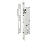 THIRARD - Boîtier de Serrure Encastrable à Rouleau à Cylindre pour Menuiserie Métallique - Axe 30 mm - Bouts Carrés - Zingué - Coffre Acier - Têtière Inox - Pêne Alliage Nickelé - Gâche Inox - Gris