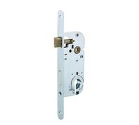 Boitier de serrure encastrable pour porte d'entrée blanche bouts ronds - SERRUPRIX