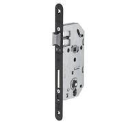Boîtier de Serrure MONOMAX NF Axe 40 Version Cylindre - Coffre Galvanisé, Têtière Époxy Noir Granité - Modèle Encastrable pour Porte d'Entrée - Made in France - Finition Noire - THIRARD