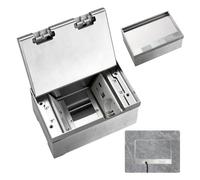 Boîtier de sol encastré - Prise de sol encastrable en acier inoxydable, étanche et rétractable, avec 3 prises et 2 ports réseau pour cuisine, salon, bureau