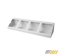 Boitier de sortie de table incliné pour panneau de type 86, blanc 4 | Position du panneau inclinée pour une vision plus claire, entrées de câble circulaires, boîtier en métal pour surfaces de