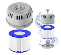 Boîtier de support de filtre pour spa Lay Z - Support de cartouche de nettoyage de piscine, couvercle et boîtier pour système de filtre de spa, Lay-Z-Spa Bestway Double boîtier de filtre pour Lazy Spa