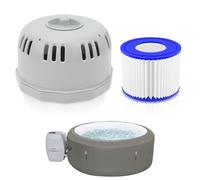 Boîtier de support de filtre pour spa Lay Z, support de cartouche de nettoyage de piscine, couvercle et boîtier pour système de filtre de spa, Lay-Z-Spa Bestway Double boîtier de filtre pour Lazy Spa