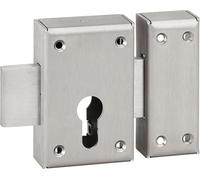 Boitier de verrou double entrée Inox pour porte d'entrée à cylindre, inox - THIRARD