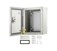 VEVOR Boîtier en acier au carbone NEMA, 50x50x15 cm, coffret armoire électrique NEMA 4X, IP66 étanche et anti-poussière, boîte de jonction électrique extérieure et intérieure, avec plaque de montage