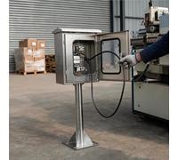 boitier Electrique Boîtier Monté sur Piédestal Résistant Aux Intempéries, Boîte De Commande Électrique De Coffre De Jonction Extérieure Robuste pour(H W D 50 x 40 x 25cm/Column H 100cm)