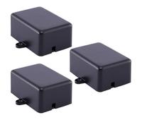 Boîtier Électrique en Plastique 3 Pièces Noir | Boîte de Jonction Résistante aux Intempéries, Ouvertures Faciles à Percer, Fixation Murale, pour Capteurs, Modules