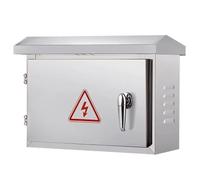 Boitier Electrique Etanche, Acier Inoxydable 201 Armoire Electrique | Boite Etanche Electrique, Capot Pare Pluie, Boîtes Électriques, Porte Étanche, Platine Base Galvanisée(40x18x30cm/16x7x12in)