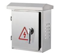 Boitier Electrique Etanche, Acier Inoxydable 201 Armoire Electrique | Boite Etanche Electrique, Capot Pare Pluie, Boîtes Électriques, Porte Étanche, Platine Base Galvanisée(25x16x30cm/10x6x12in)