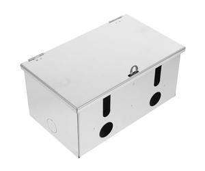 Boîtier Électrique Étanche Ip45 en Acier Inoxydable, Verrouillable | Usage Extérieur pour Composants et Appareillage, Design Scellé Résistant à L’usure, Argenté