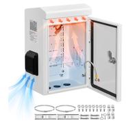 Boîtier électrique étanche VEVOR, indice de protection IP65, tableau deen acier laminé à froid avec thermostat, ventilateur et protection contre la pluie, coffret de connexion sécurisé pour extérieur,