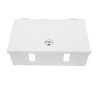Boîtier Électrique Verrouillable 2 Modules Rectangulaire Fer 2,8 Pouces | Protection Étanche, Montage en Saillie, Blanc, pour Prises Murales et Interrupteurs, Usage Balcon ou Casier